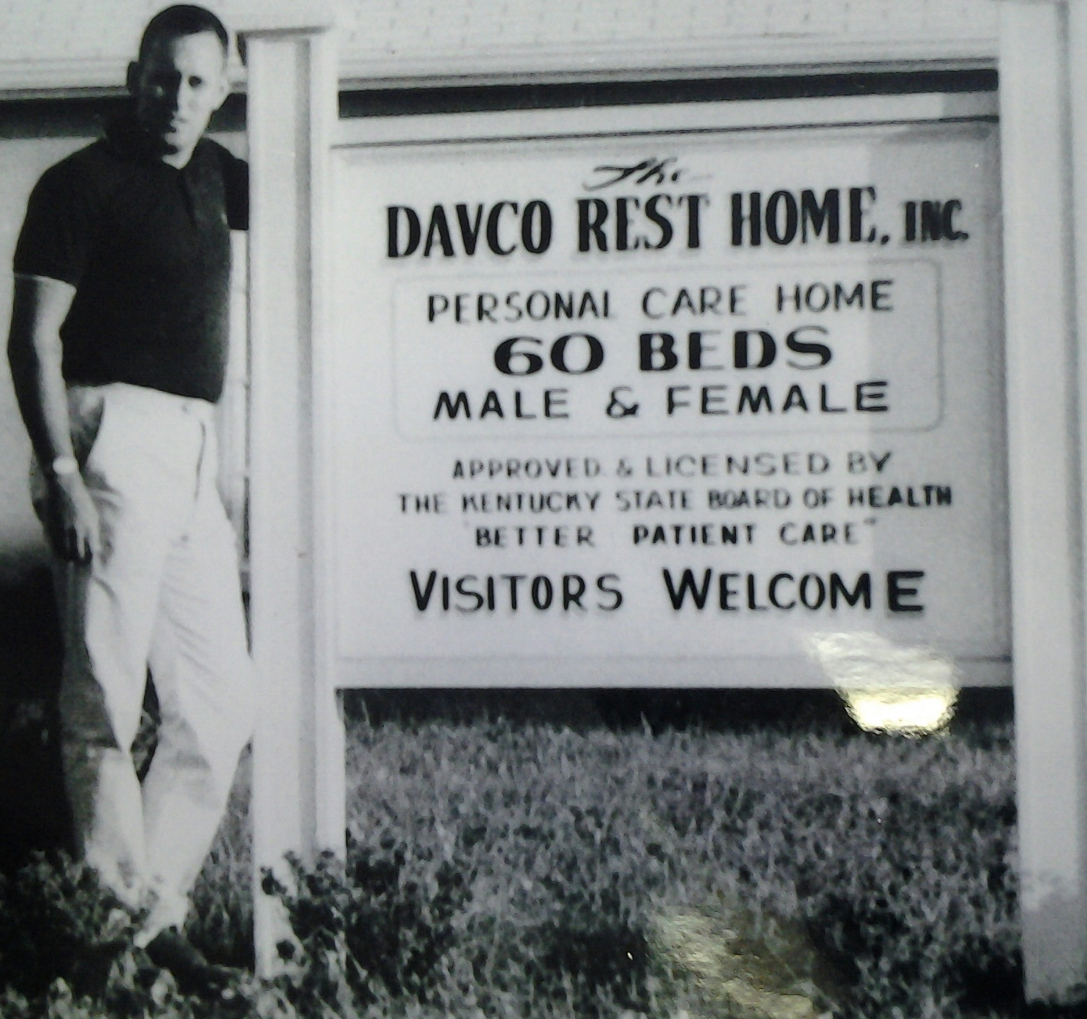 Jack Simpson in front of Fern Terrace